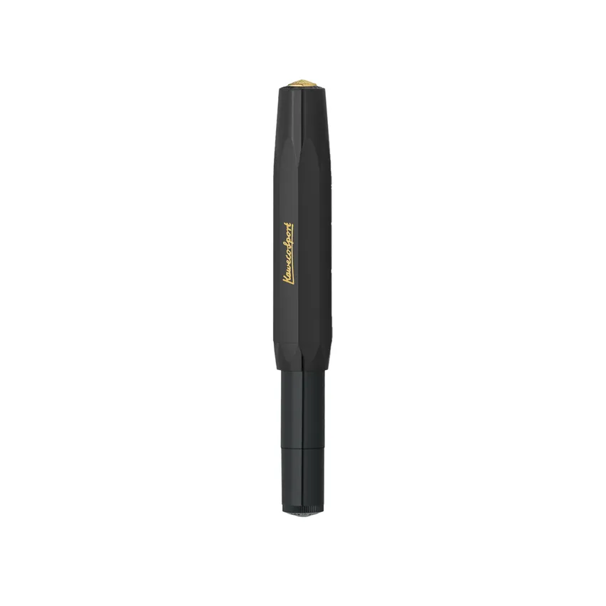 Kaweco Perkeo Fountain Pen All Black with Gold Trims - Medium