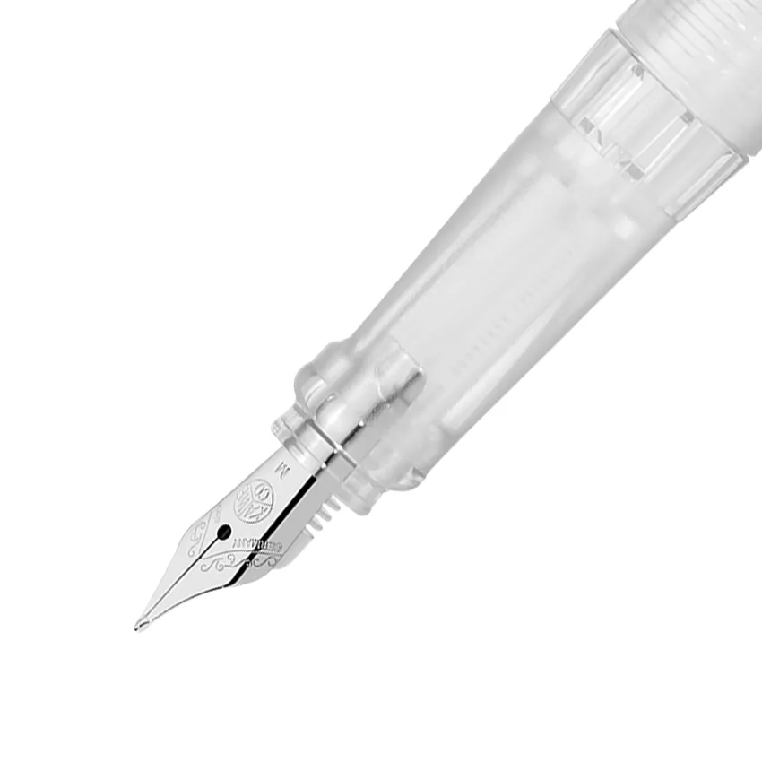 Kaweco Perkeo Fountain Pen All Clear with Silver Trims - Fine