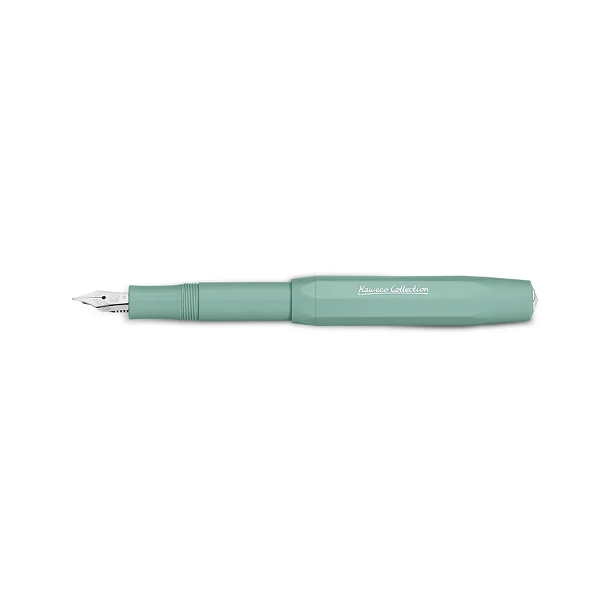 Kaweco Collection Fountain Pen Smooth Sage with Silver Trims - Medium