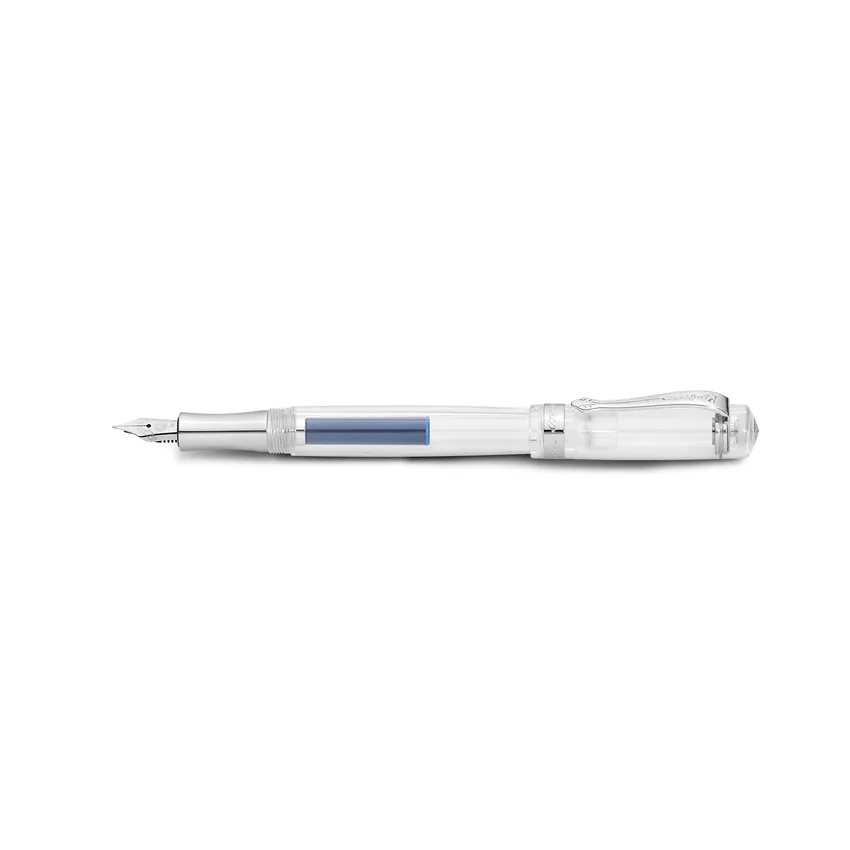 Kaweco Student Fountain Pen Transparent with Silver Trims - Medium