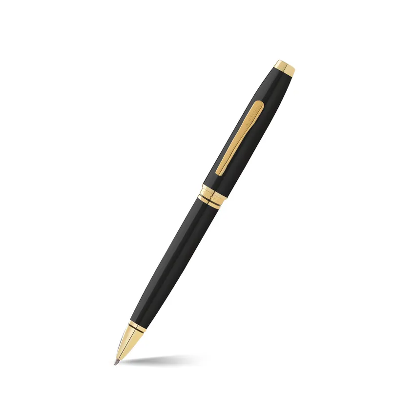 Cross Coventry Black Lacquer Ballpoint Pen with Gold Trims