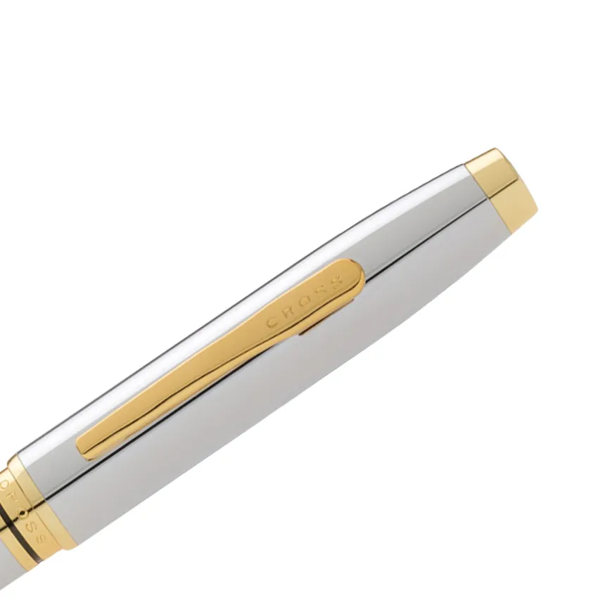 Cross Coventry Chrome Ballpoint Pen with Gold Trims