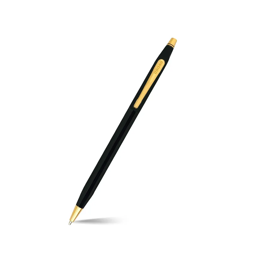 Cross Classic Century Black Ballpoint Pen with Gold Trims