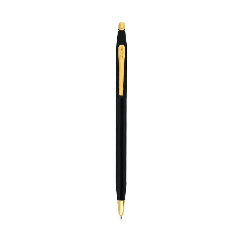 Cross Classic Century Black Ballpoint Pen with Gold Trims