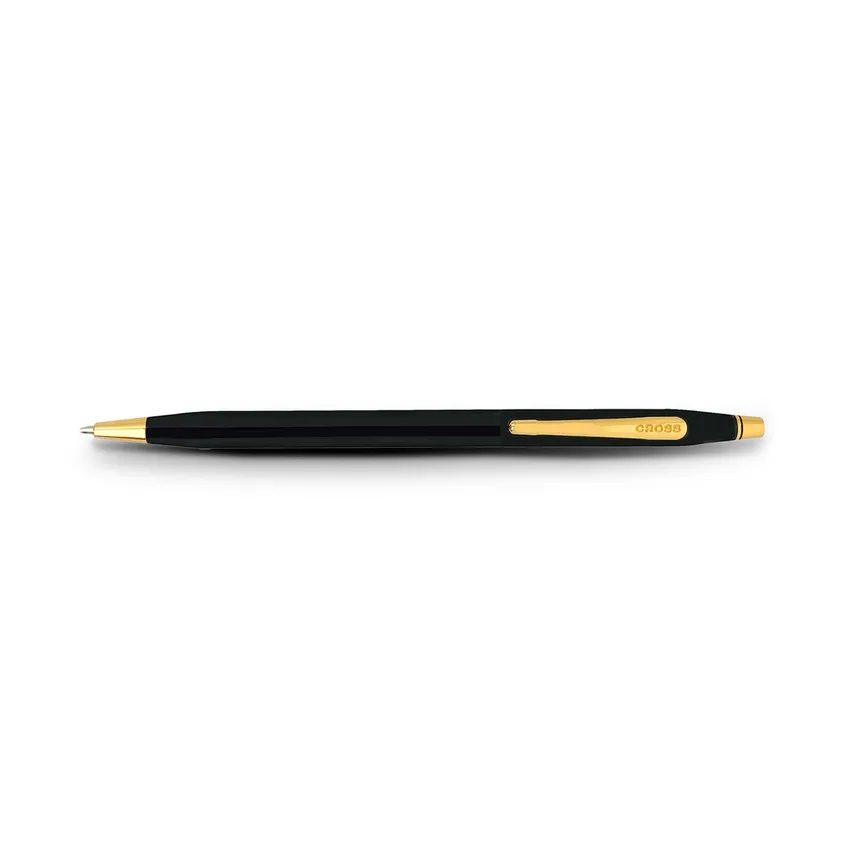 Cross Classic Century Black Ballpoint Pen with Gold Trims