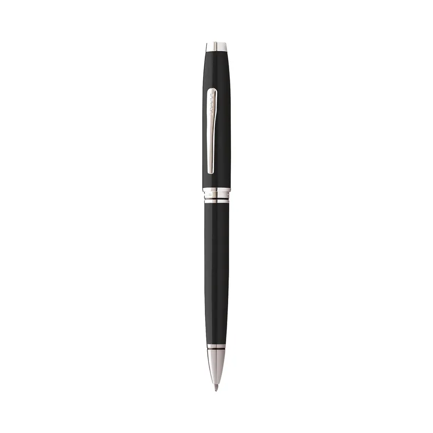 Cross Coventry Black Lacquer Ballpoint Pen with Chrome Trims