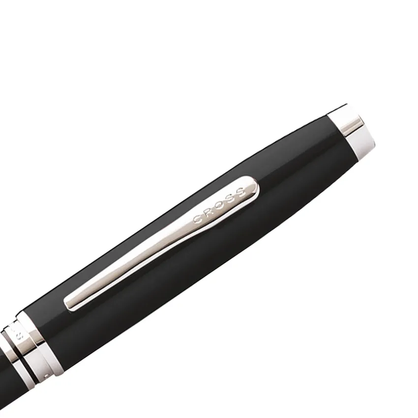 Cross Coventry Black Lacquer Ballpoint Pen with Chrome Trims