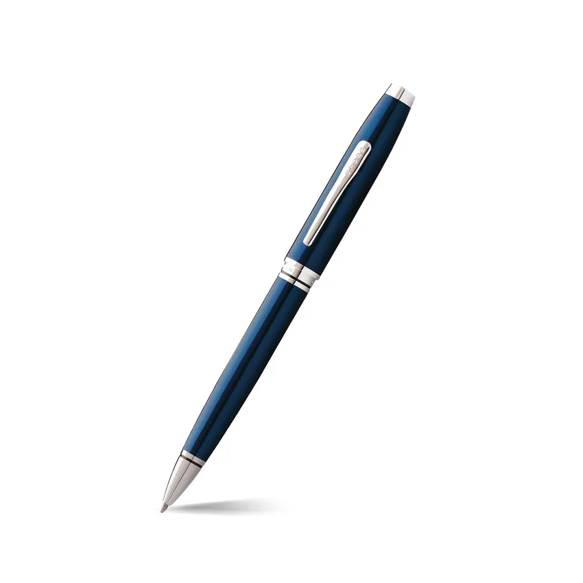 Cross Coventry Blue Lacquer Ballpoint Pen with Chrome Trims