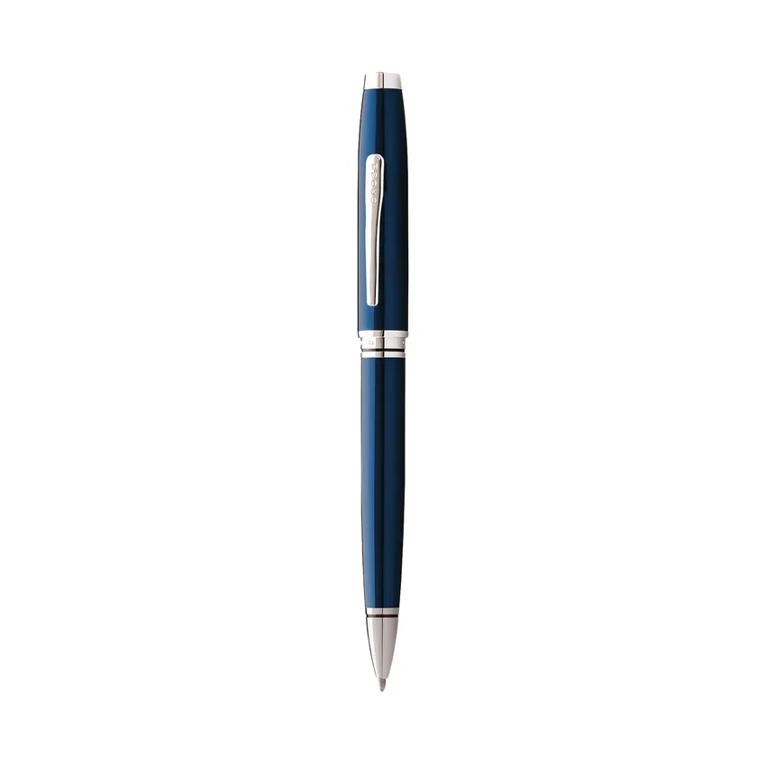 Cross Coventry Blue Lacquer Ballpoint Pen with Chrome Trims