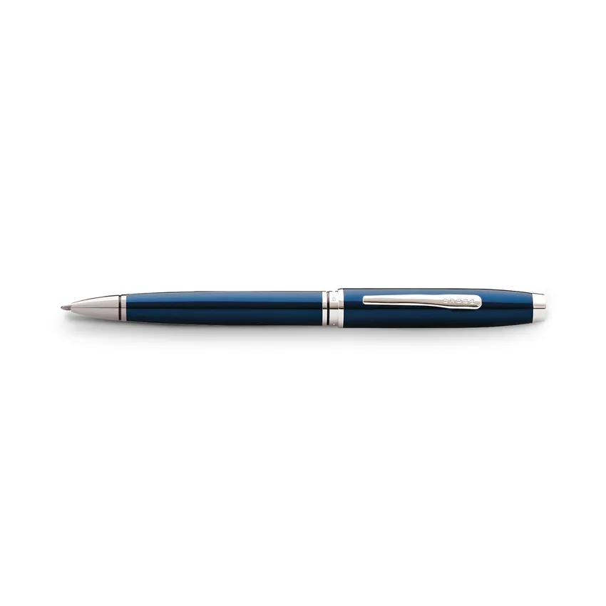 Cross Coventry Blue Lacquer Ballpoint Pen with Chrome Trims