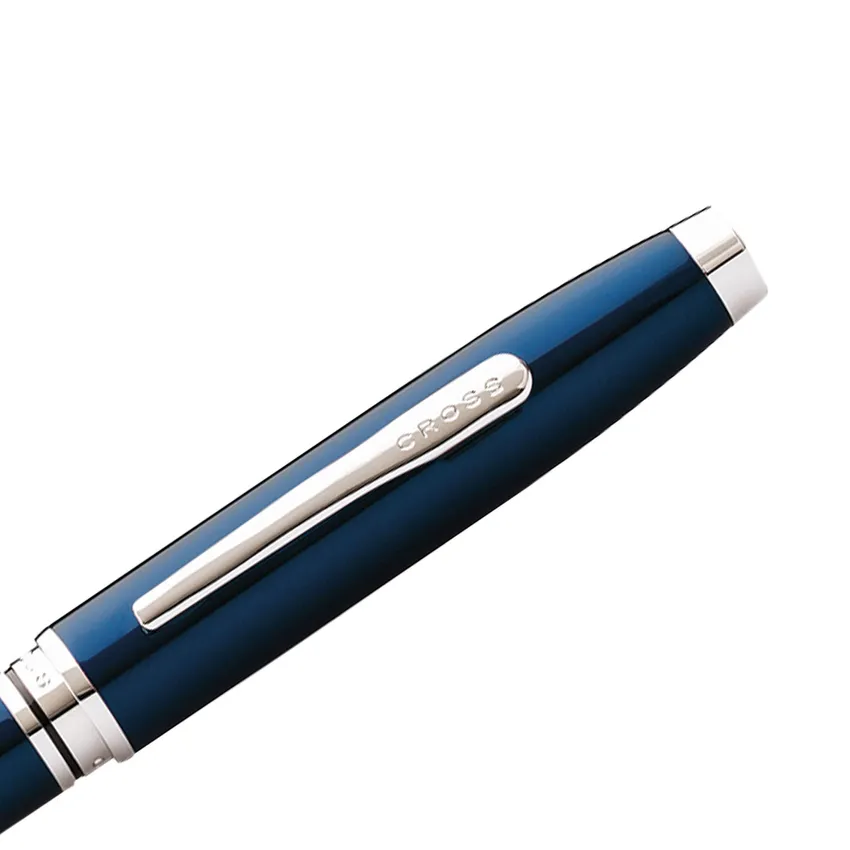 Cross Coventry Blue Lacquer Ballpoint Pen with Chrome Trims