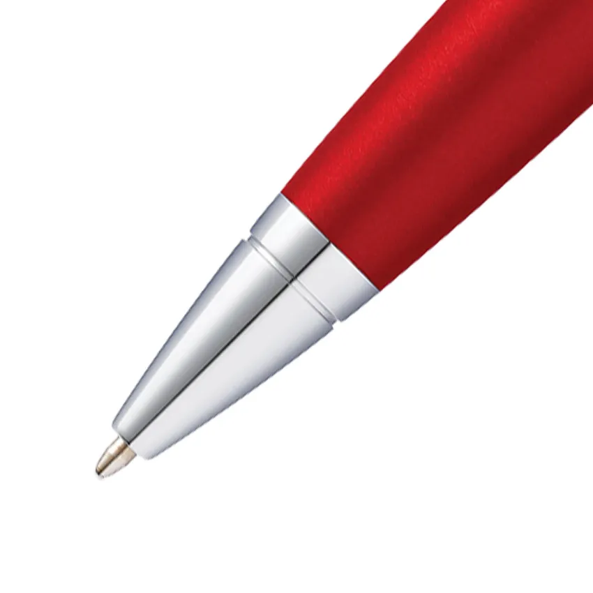 Cross Calais Crimson Red Ballpoint Pen with Chrome Trims