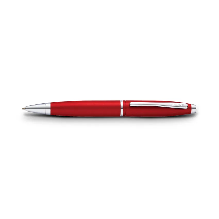 Cross Calais Crimson Red Ballpoint Pen with Chrome Trims