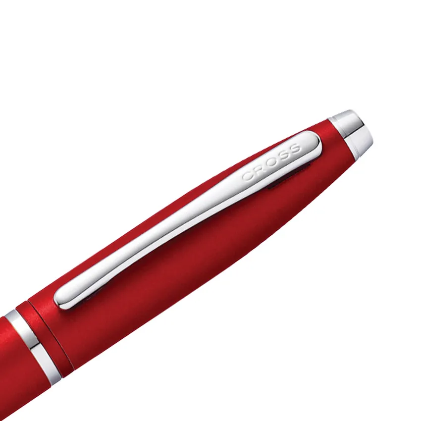 Cross Calais Crimson Red Ballpoint Pen with Chrome Trims