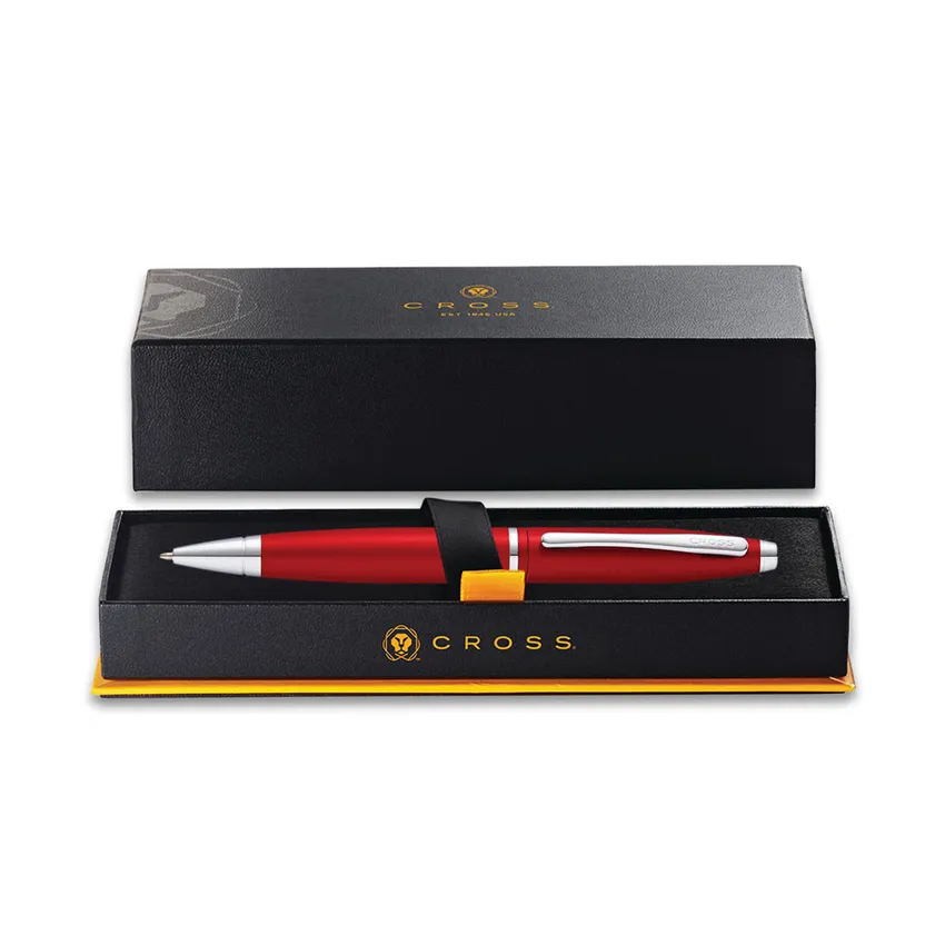 Cross Calais Crimson Red Ballpoint Pen with Chrome Trims