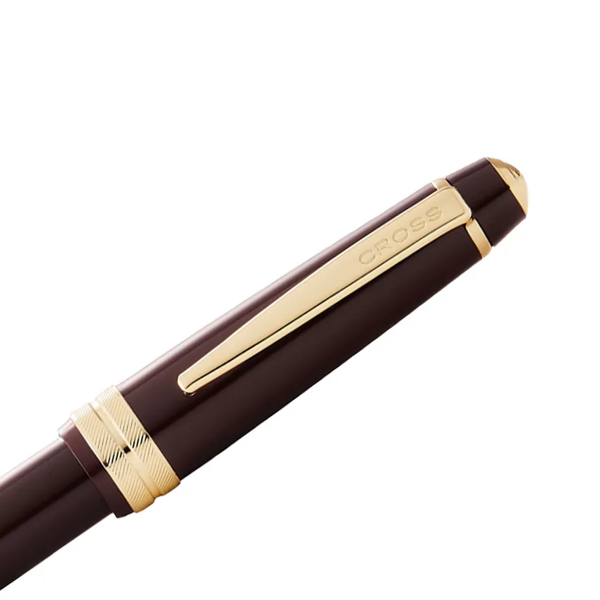 Cross Bailey Light Burgundy Resin Fountain Pen with Gold Trims