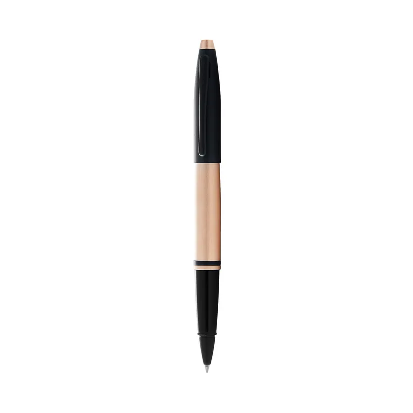 Cross Calais Rose Gold Barrel Rollerball Pen with Black Trims