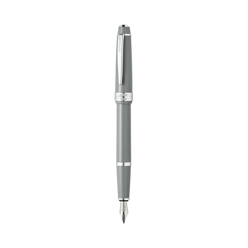 Cross Bailey Light Gray Fountain Pen with Chrome Trims - Fine