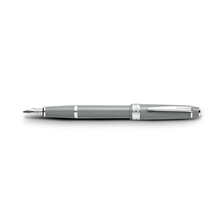 Cross Bailey Light Gray Fountain Pen with Chrome Trims - Fine