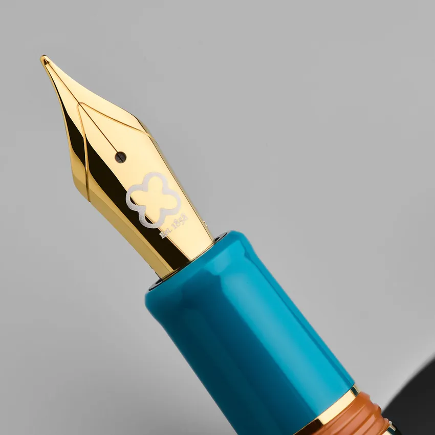 Esterbrook Back to the Land Estie Funky Lake Piston Fountain Pen with Gold Trims - Fine