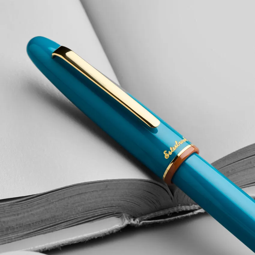 Esterbrook Back to the Land Estie Funky Lake Piston Fountain Pen with Gold Trims - Fine
