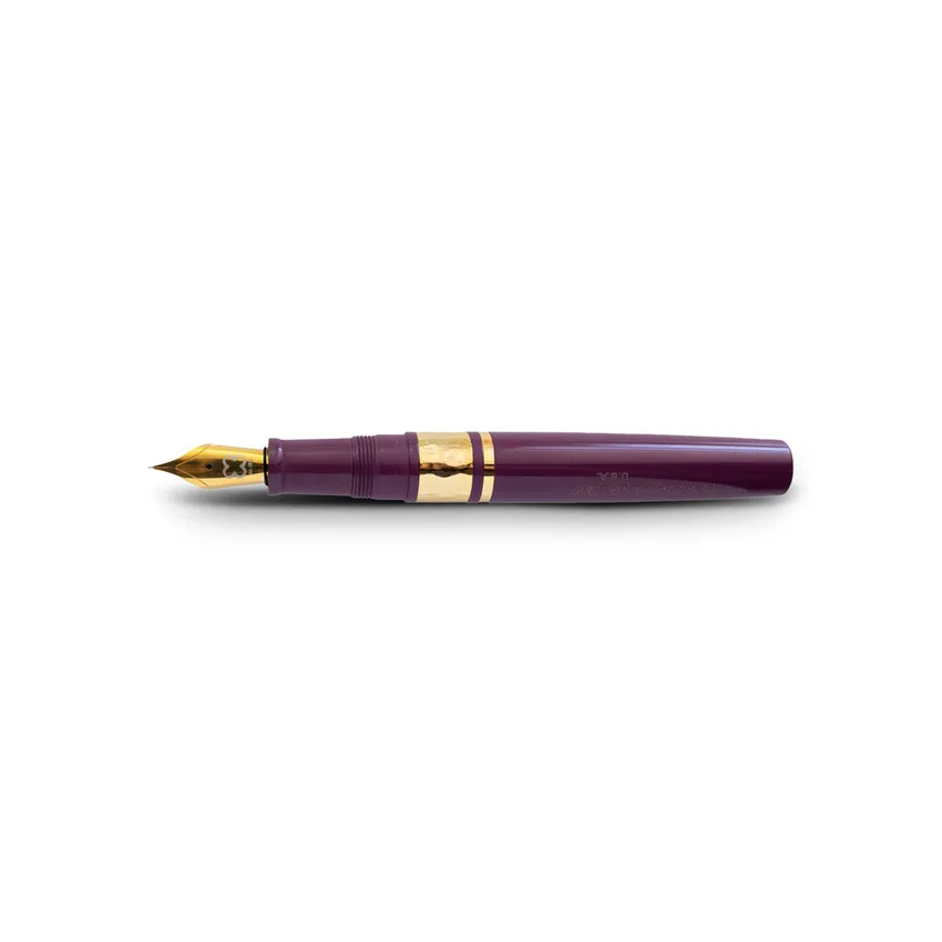 Esterbrook Model J Ebonite Blackberry Fountain Pen with Gold Trims - Medium