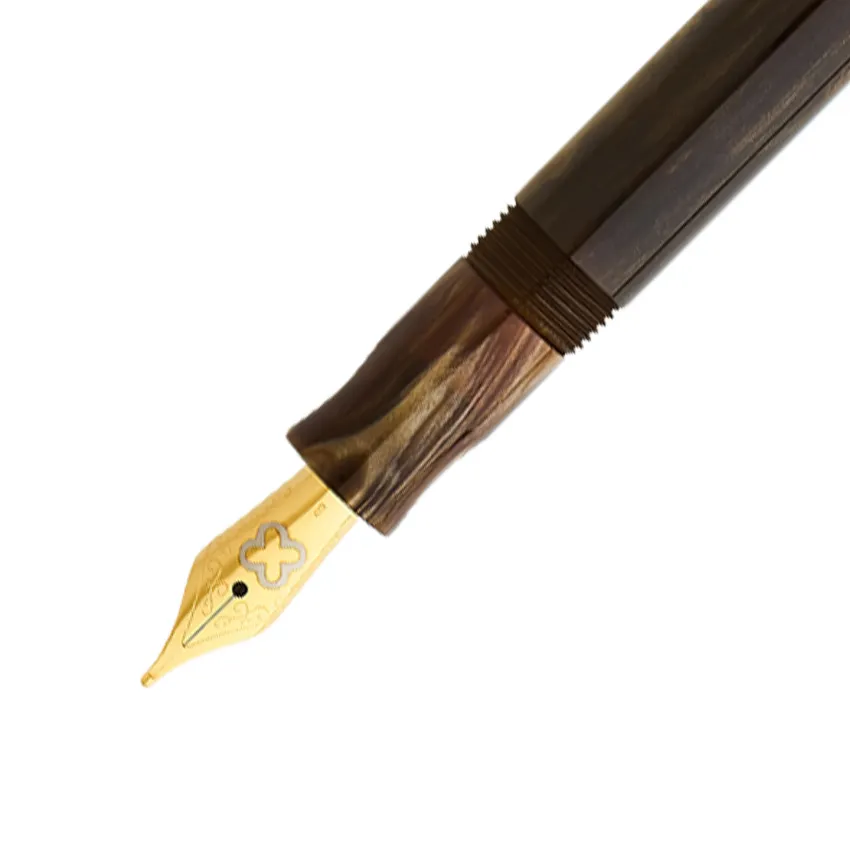 Esterbrook JR Pumpkin Latte Pocket Fountain Pen with Gold Trims - Medium