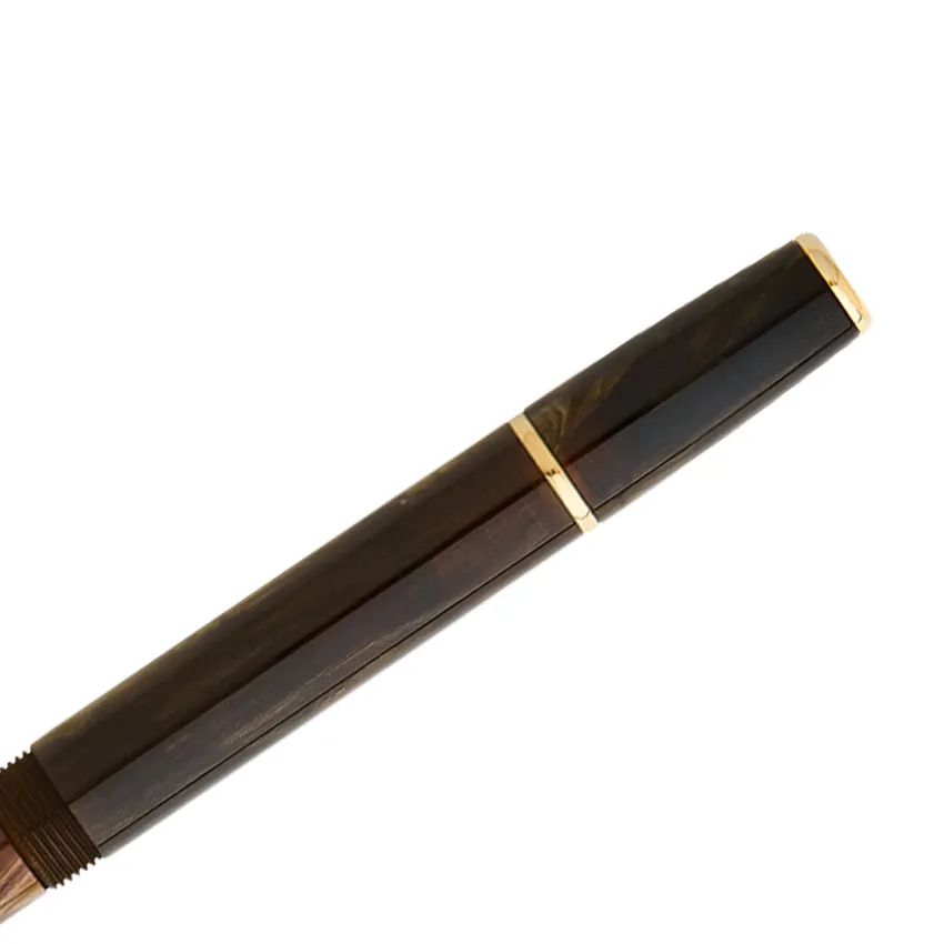 Esterbrook JR Pumpkin Latte Pocket Fountain Pen with Gold Trims - Medium
