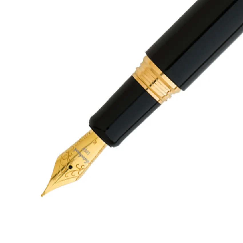 Esterbrook Estie Oversize Ebony Black Fountain Pen with Gold Trims - Medium