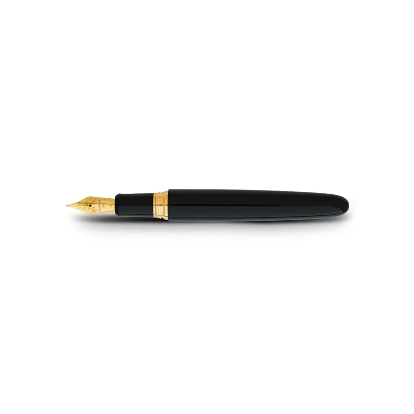 Esterbrook Estie Oversize Ebony Black Fountain Pen with Gold Trims - Medium