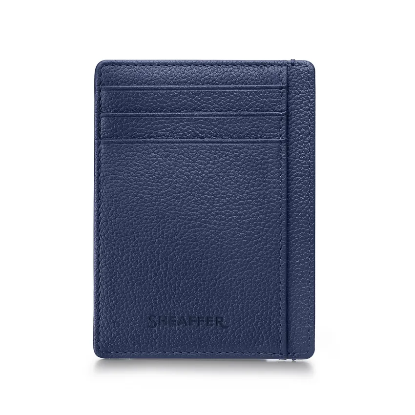 Sheaffer Gift Set Matte Blue Reminder 9018 Ballpoint Pen with Sapphire Night Credit Card Holder