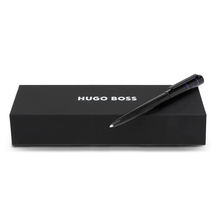 Hugo Boss Ribbon Matrix Blueline Ballpoint Pen - Black