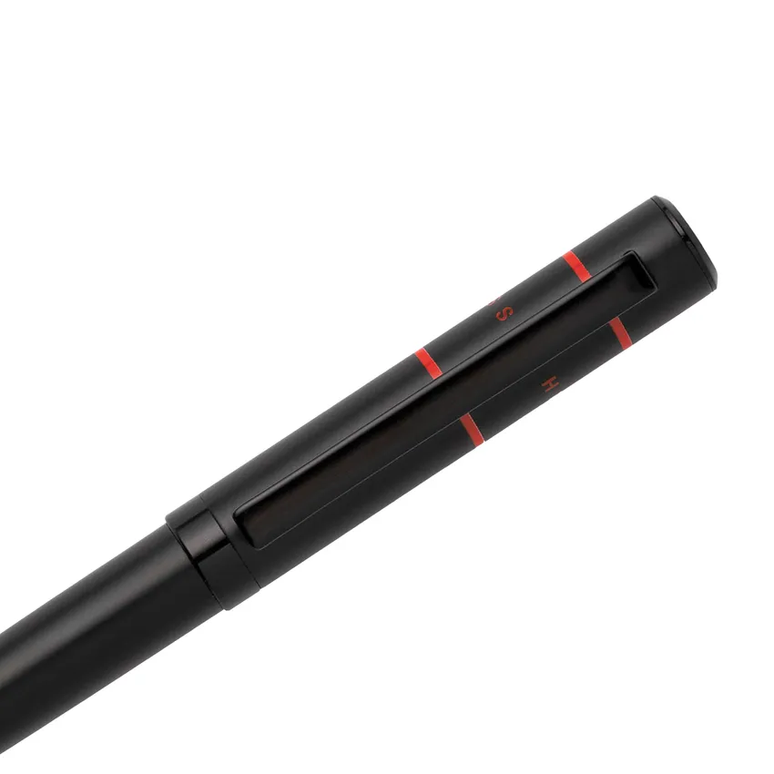 Hugo Boss Ribbon Matrix Redline Ballpoint Pen - Black