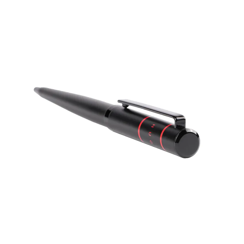 Hugo Boss Ribbon Matrix Redline Ballpoint Pen - Black