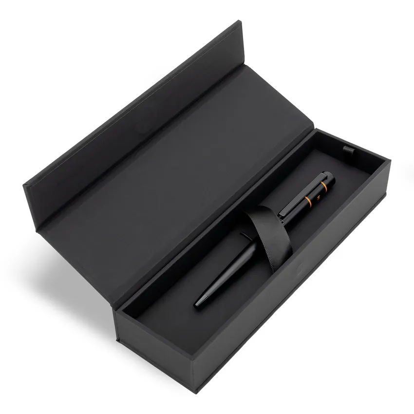 Hugo Boss Ribbon Matrix Yellowline Ballpoint Pen - Black