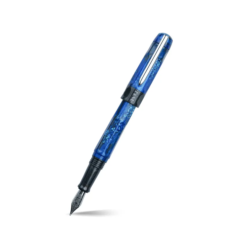 Benu Talisman Hawk's Eye Blue Fountain Pen - Fine