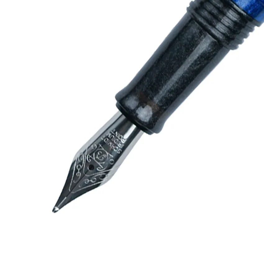 Benu Talisman Hawk's Eye Blue Fountain Pen - Fine