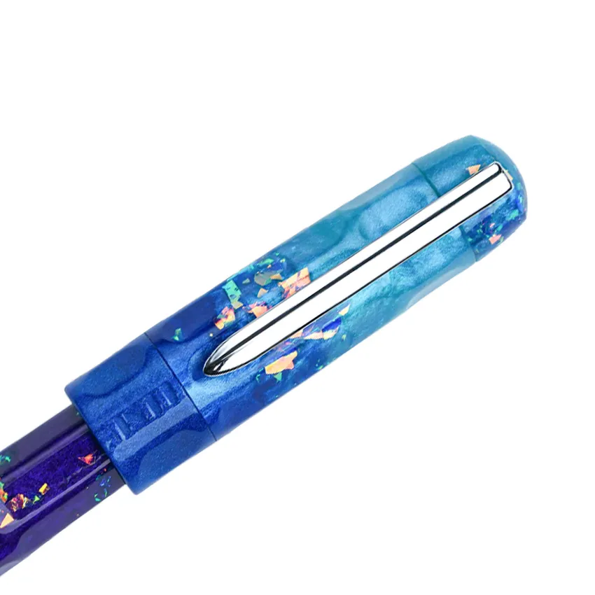 Benu Talisman Peacock Ore Blue Fountain Pen - Fine