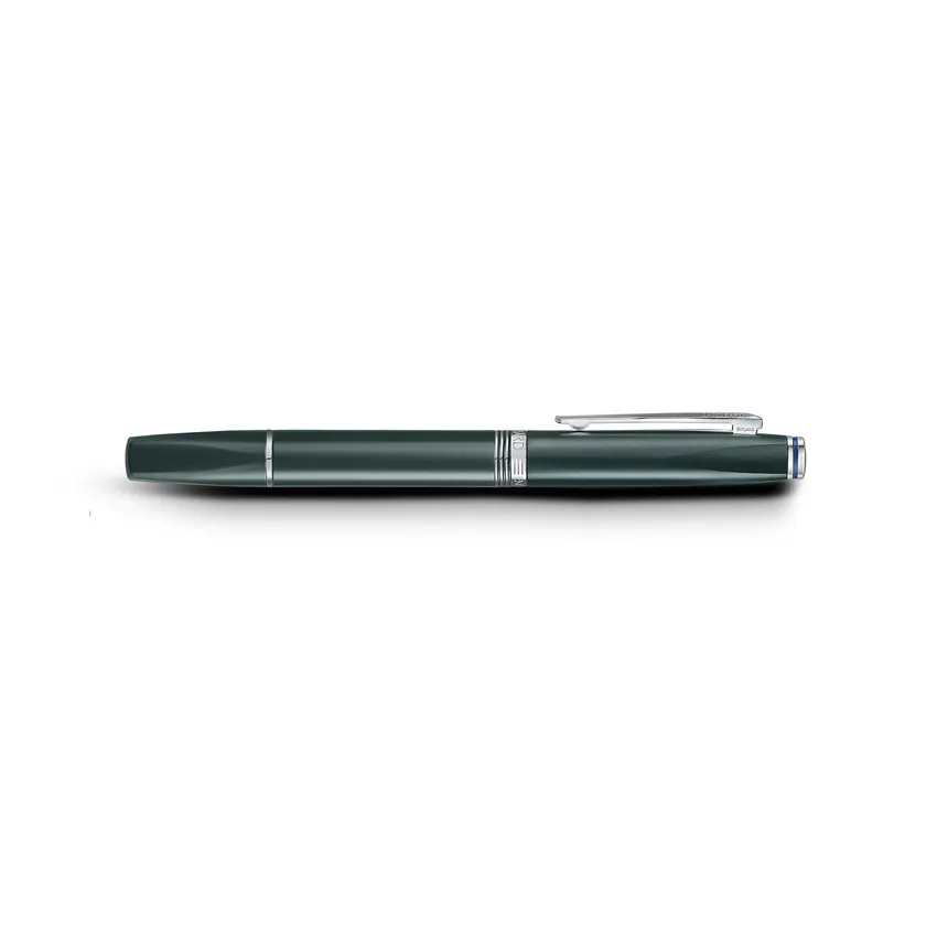 Lapis Bard Contemporary Verdant Rollerball Pen with Chrome Trims