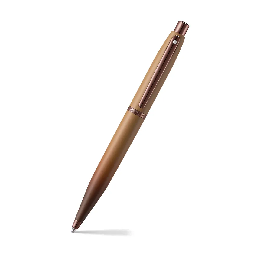 Sheaffer Gift Set VFM Coffee Edition Ballpoint Pen with Credit Card Holder Matt Brown with Regal Brown PVD Trims