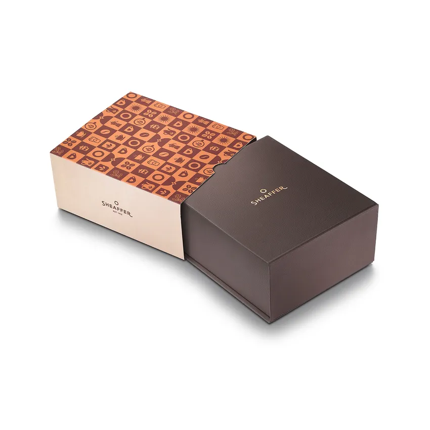 Sheaffer Gift Set 100 9374 Coffee Edition Fountain Pen (Medium) with Regal Brown PVD Trims and Coffee Scented Skrip Ink (50 ml)
