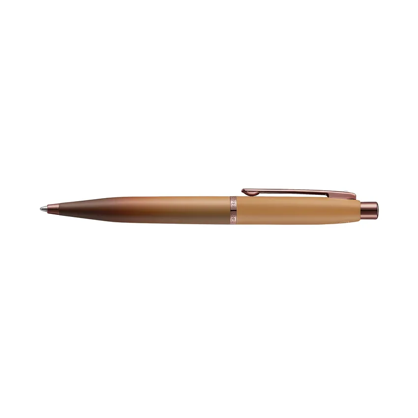 Sheaffer VFM Gift Set 9428 Coffee Edition Ballpoint Pen with Regal Brown PVD Trims and Small Notebook - Matt Brown