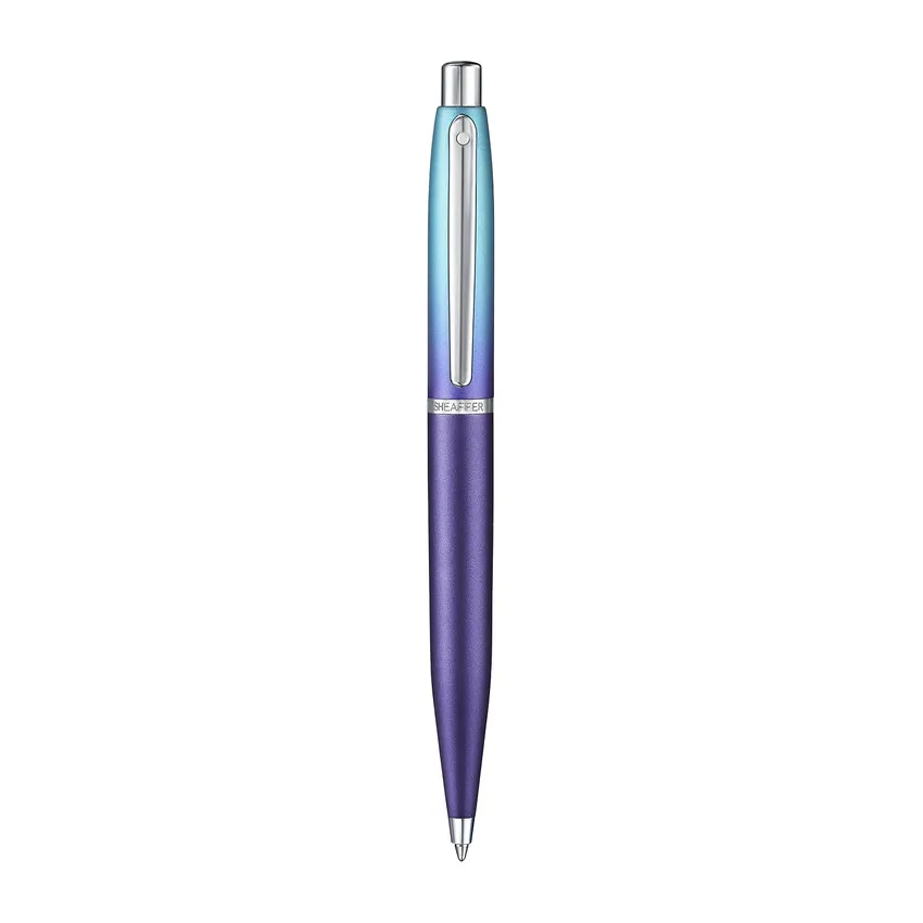 Sheaffer Expressions VFM 9430 Blue and Purple Pearlised Gradient Ballpoint Pen with Chrome-Plated Trims