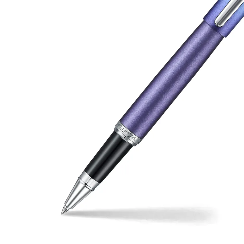 Sheaffer Expressions VFM 9430 Blue and Purple Pearlised Gradient Rollerball Pen with Chrome-Plated Trims