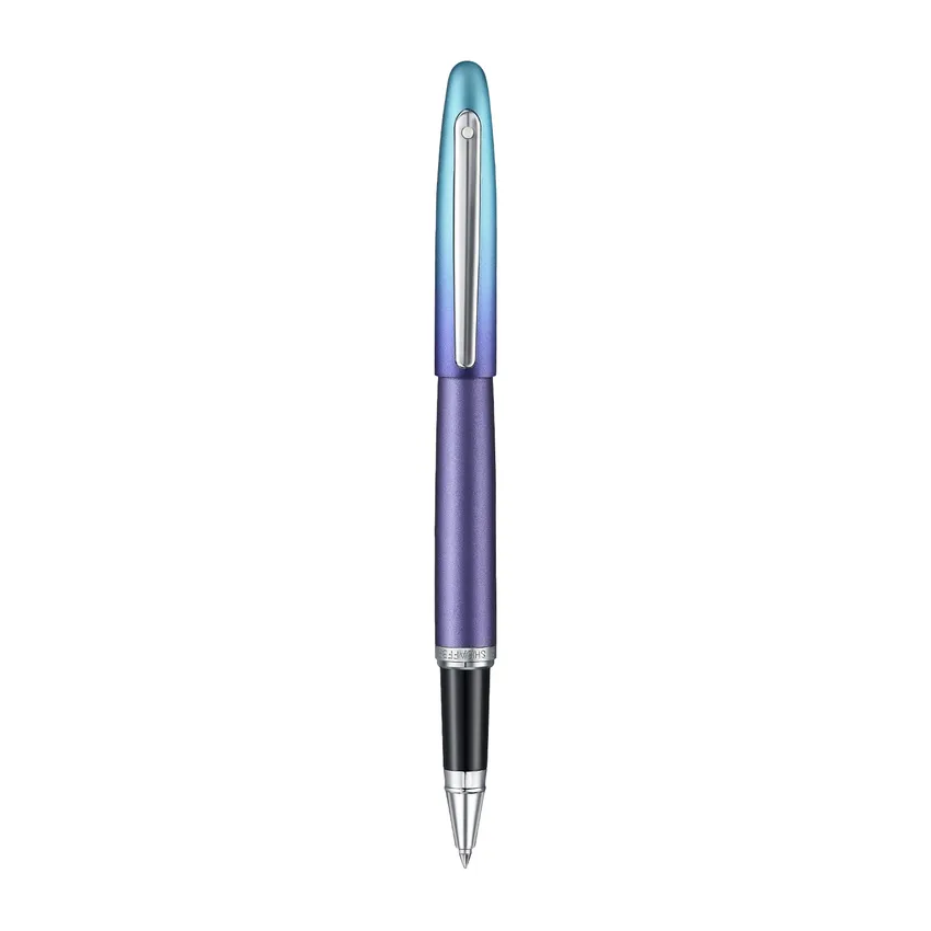 Sheaffer Expressions VFM 9430 Blue and Purple Pearlised Gradient Rollerball Pen with Chrome-Plated Trims