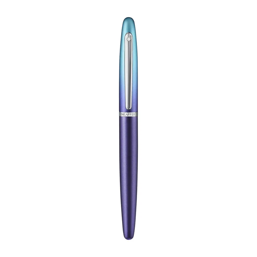 Sheaffer Expressions VFM 9430 Blue and Purple Pearlised Gradient Rollerball Pen with Chrome-Plated Trims