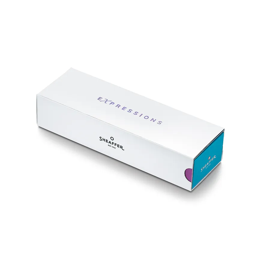 Sheaffer Expressions VFM 9430 Blue and Purple Pearlised Gradient Rollerball Pen with Chrome-Plated Trims