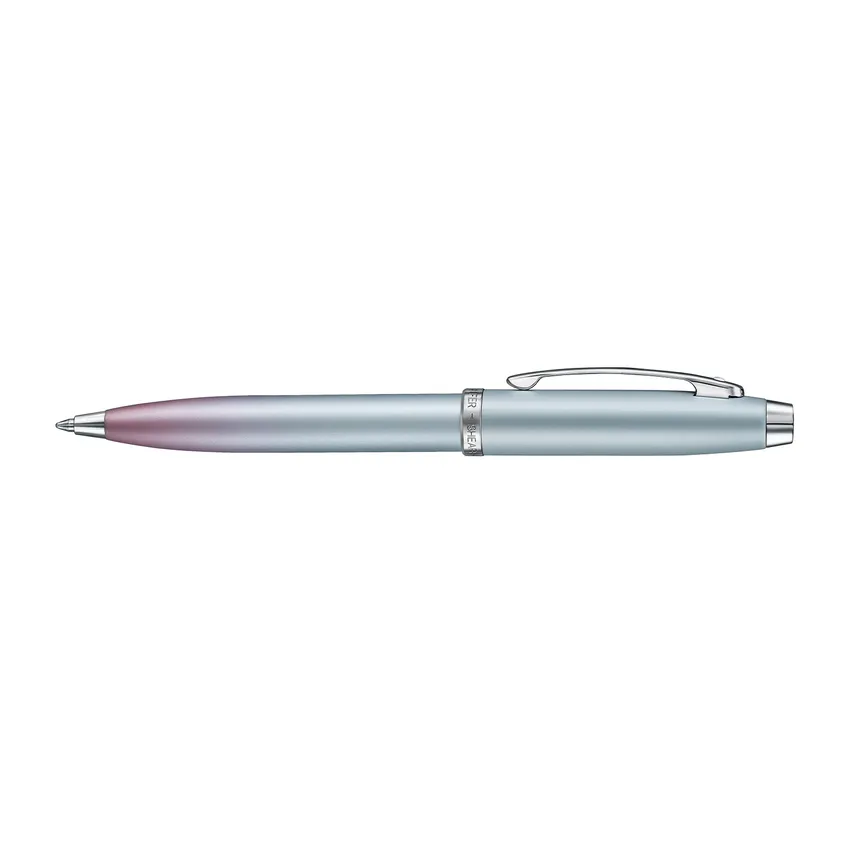 Sheaffer Expressions 100 9376 Blue and Pink Pearlised Gradient Ballpoint Pen with Chrome-plated Trims