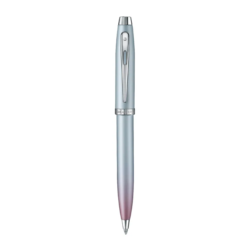 Sheaffer Expressions 100 9376 Blue and Pink Pearlised Gradient Ballpoint Pen with Chrome-plated Trims