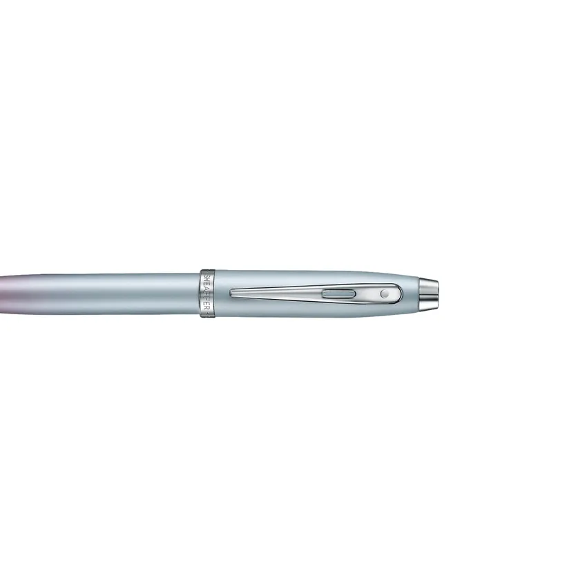 Sheaffer Expressions 100 9376 Blue and Pink Pearlised Gradient Ballpoint Pen with Chrome-plated Trims